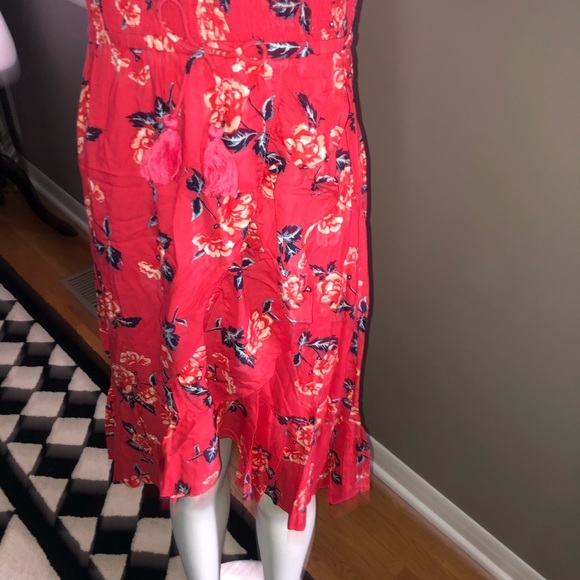 NWT justice orange/red flowers dress size 8 - Picture 6 of 10
